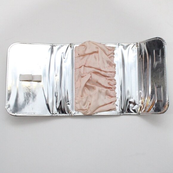 Marc Jacobs Metallic Silver Foldable Cosmetic Bag - Picture 4 of 5